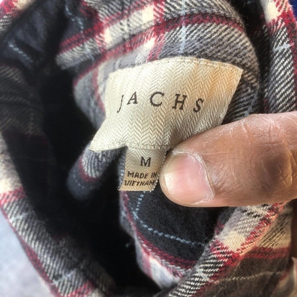 JACHS Men's Flannel Button Up Midweight Cotton Plaid Casual Cabincore Outdoor M - Picture 7 of 9